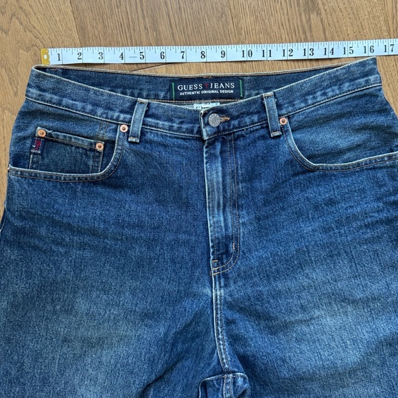 Guess Vintage 90s Men’s Denim Jorts Jean Shorts - Size 33 - Medium Blue  - EUC - Picture 7 of 10